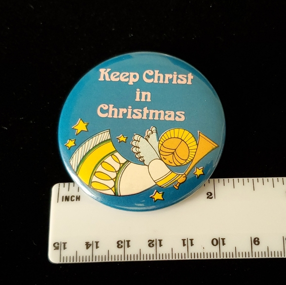 Vntg Button Angel Christ in Christmas Russ Berrie - Picture 2 of 7